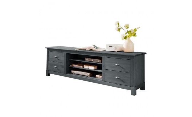 Тумба массив сосны ТВ 200 Рауна (графит)